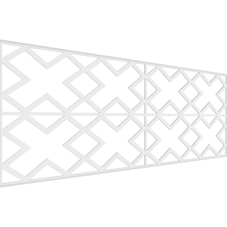 Ekena Millwork Set of Four Panels for 94 1/2"W x 36 1/4"H Fowler Fretwork Wainscot Wall Paneling WPKP18X01X47FLR